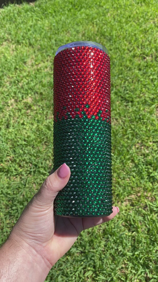 Red & Green Ombre 20 oz Tumbler