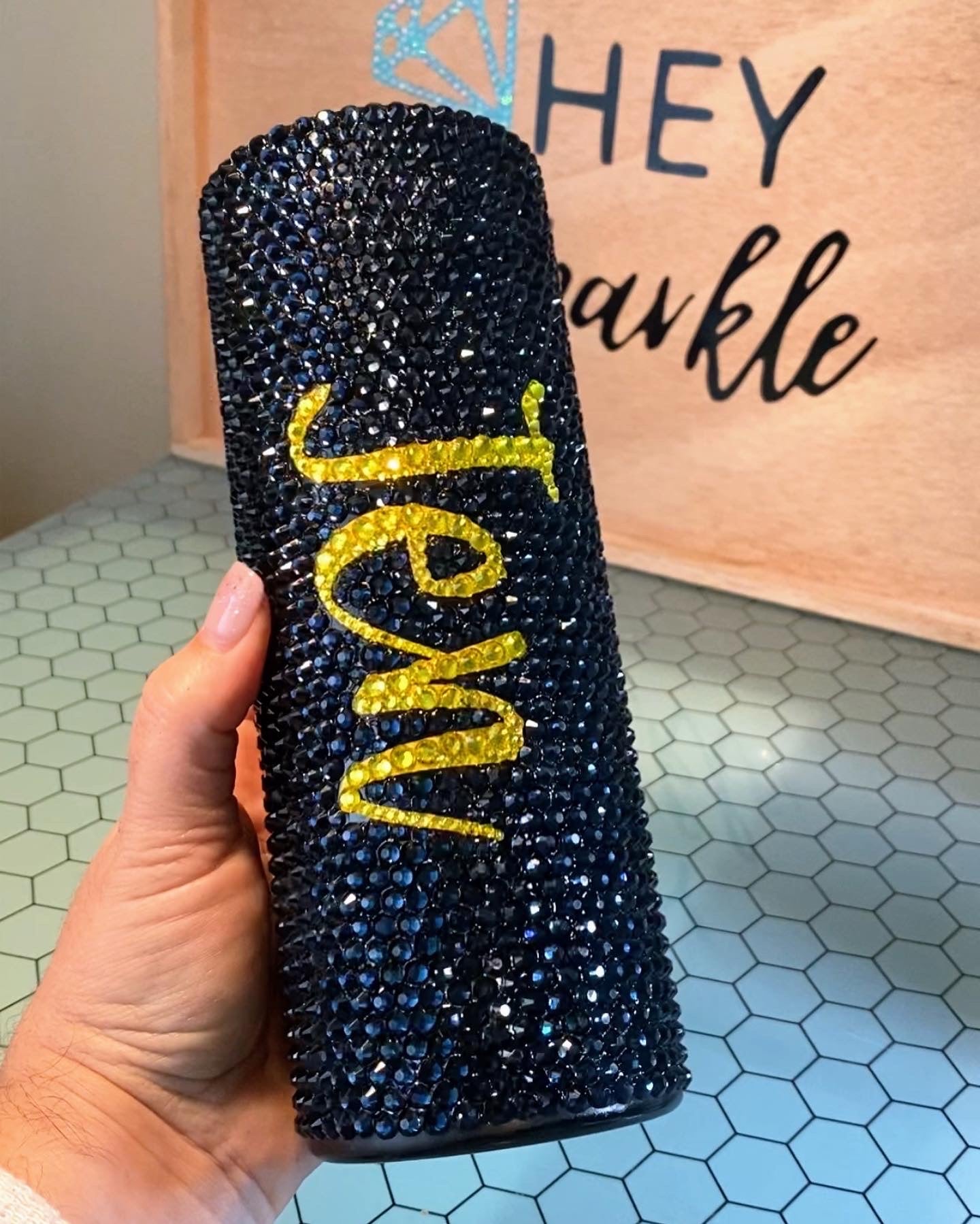 Custom Full Bling 12 oz Slim Can Cooler