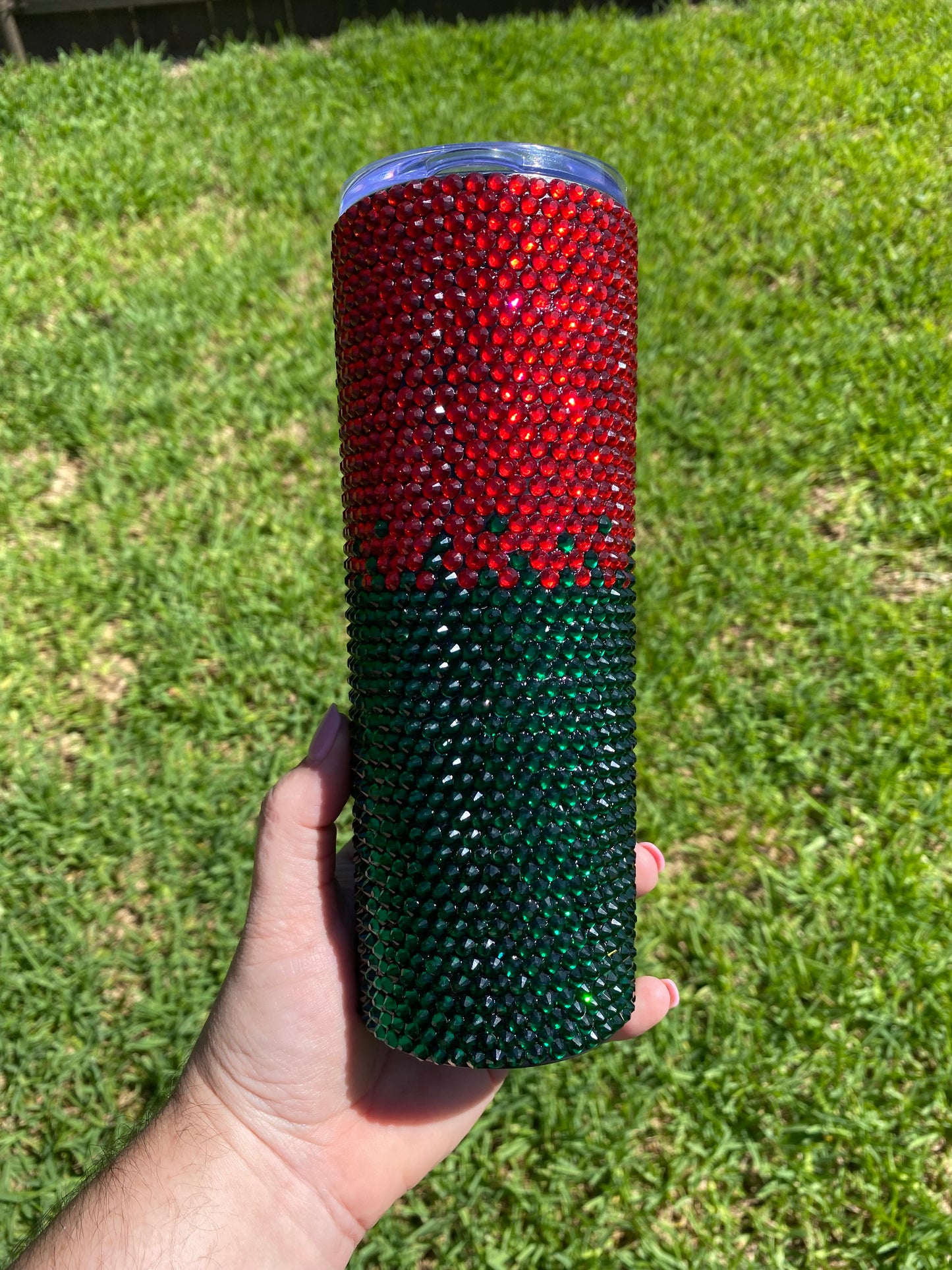 Red & Green Ombre 20 oz Tumbler